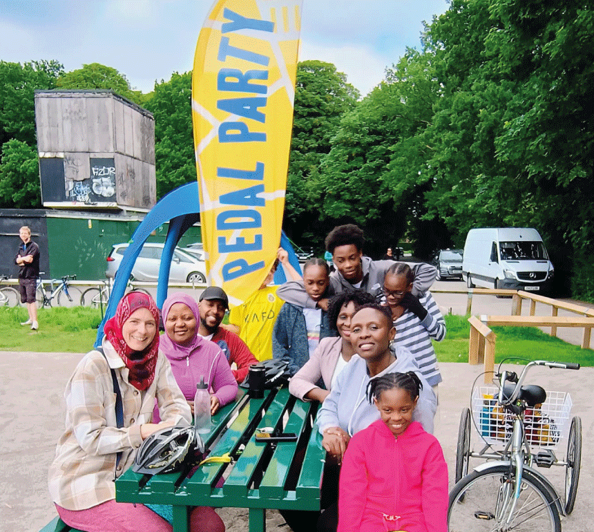 People at Pedal Party in Wythenshawe Park