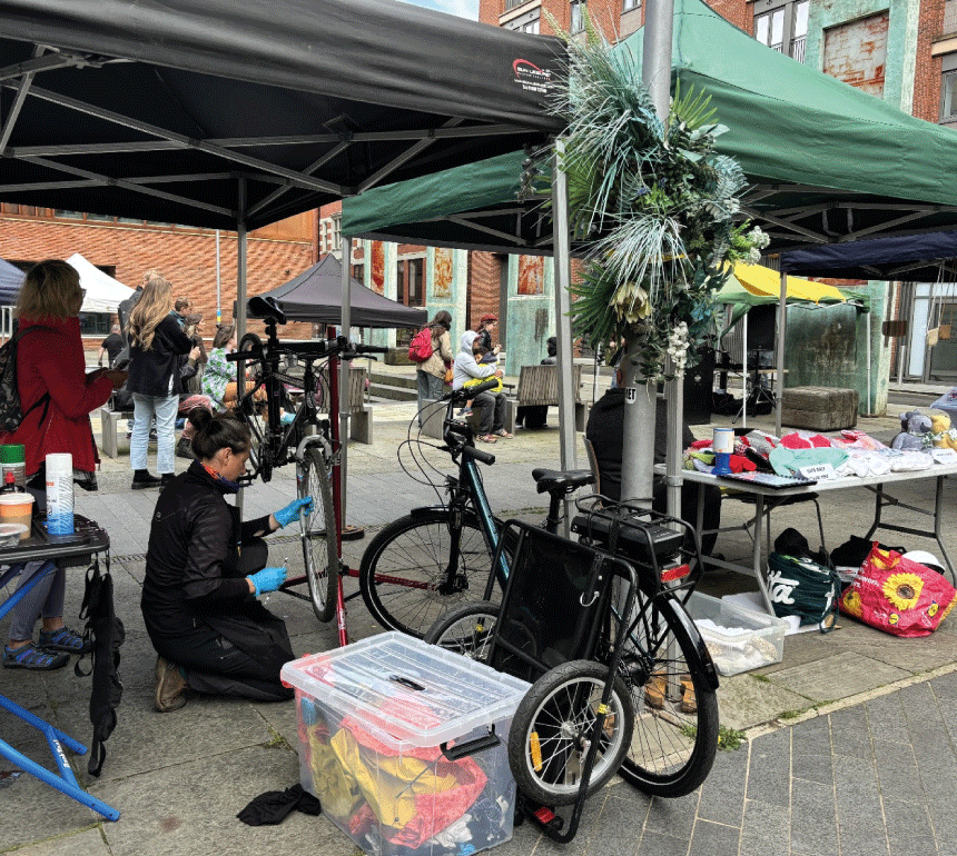 Bike Maintenance at Manchester Teenage Market