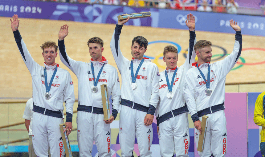 Team GB Track Stars winning silver medals at the 2024 olympic games