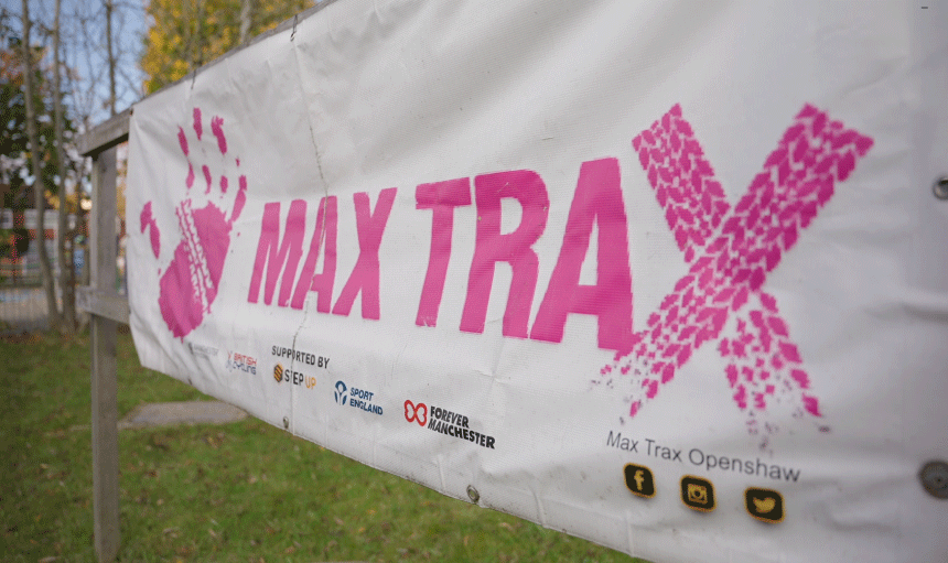 Max Trax Banner in Delamere Park